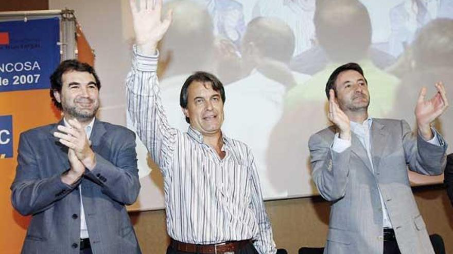 Quintana, Mas e Imaz, en un acto de Galeuscat de 2007.