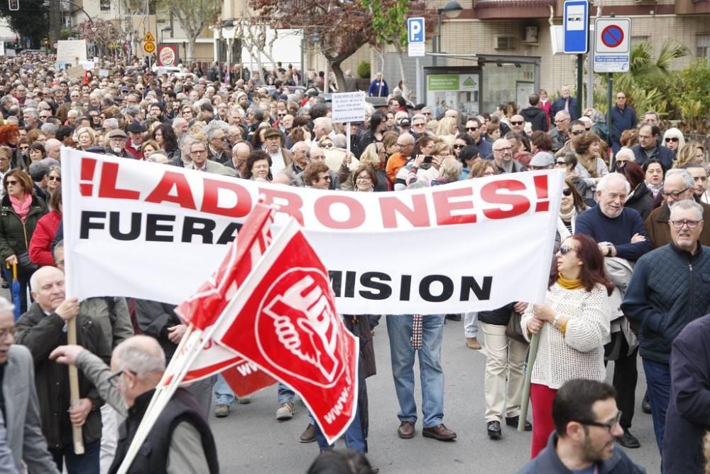 Manifestación por unas pensiones dignas en Murcia