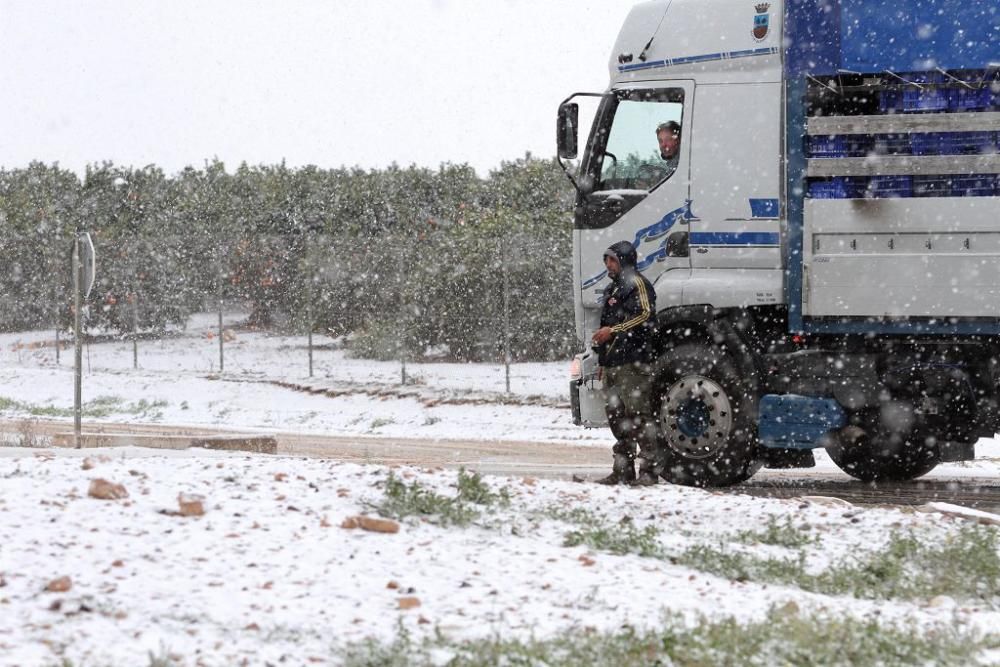 La nieve llega a San Javier, Balsicas y el Campo d