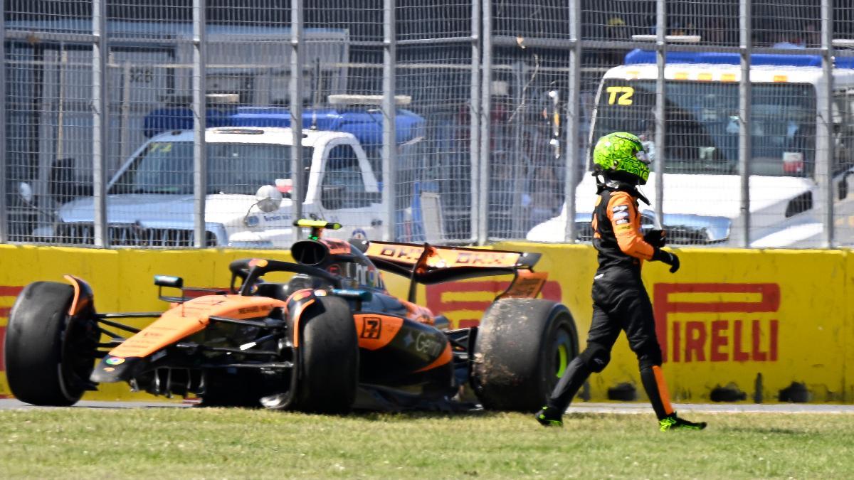 Lando Norris, tras su accidente en Canadá