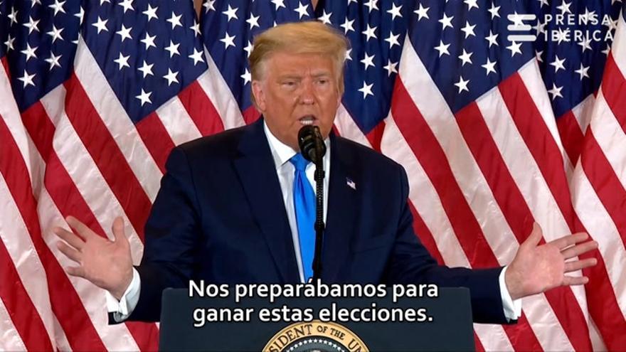 Donald Trump se atribuye la victoria sin tener los votos necesarios