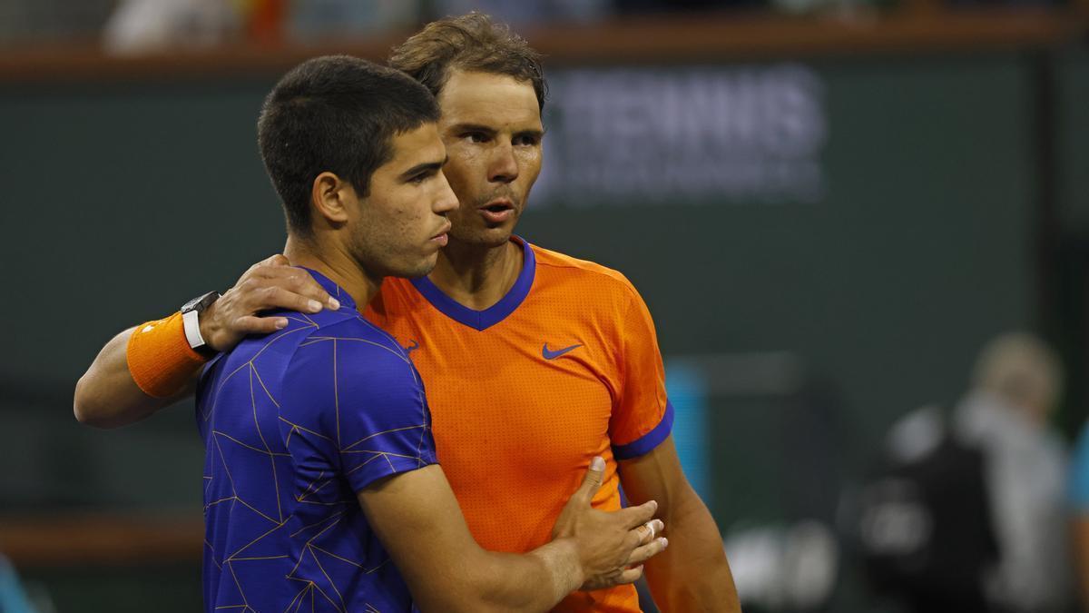 Carlos Alcaraz y Rafa Nadal.