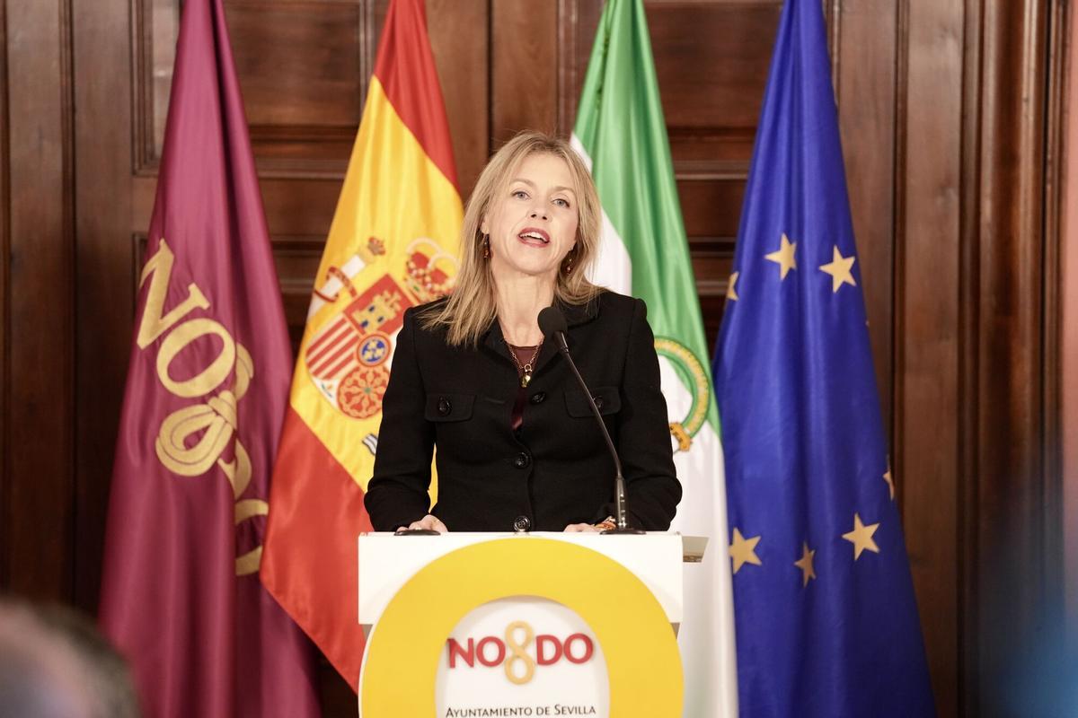 La portavoz del grupo municipal Vox en el Ayuntamiento de Sevilla, Cristina Peláez.