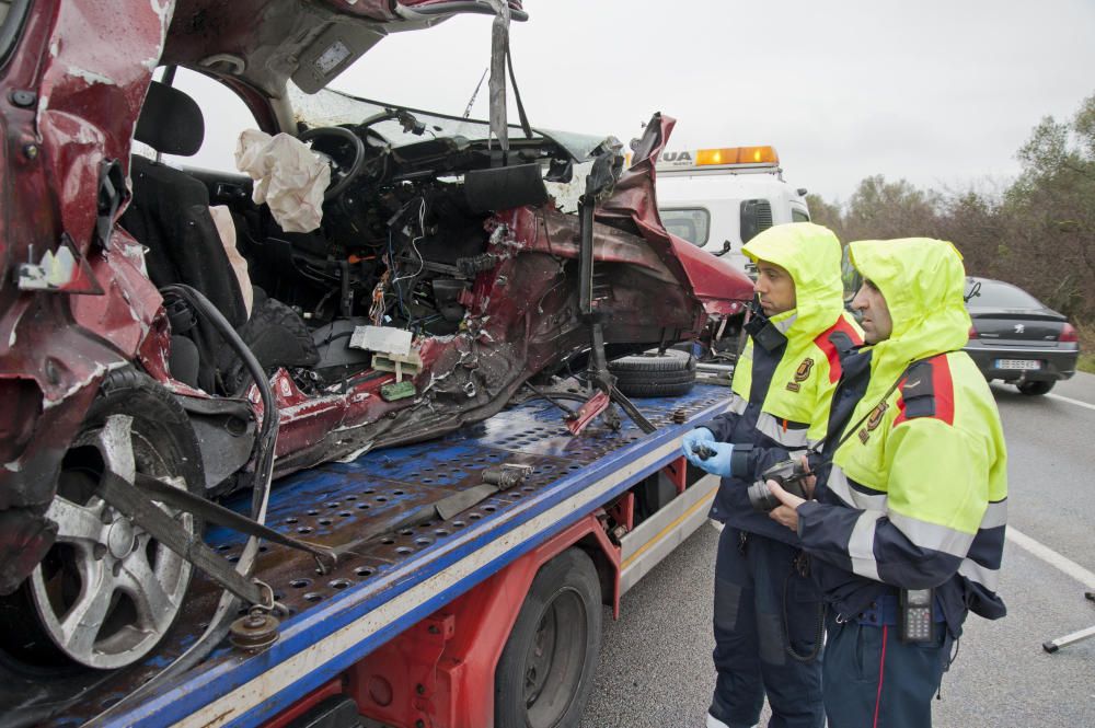 Imágenes del accidente de Girona