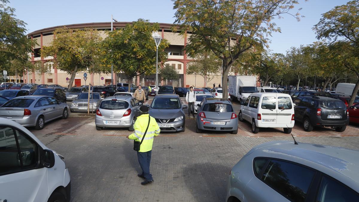 Actual aparcamiento de la plaza de toros.