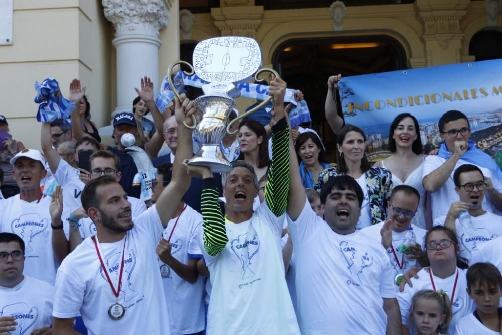 Recibimiento al Málaga CF en el Ayuntamiento de Málaga.