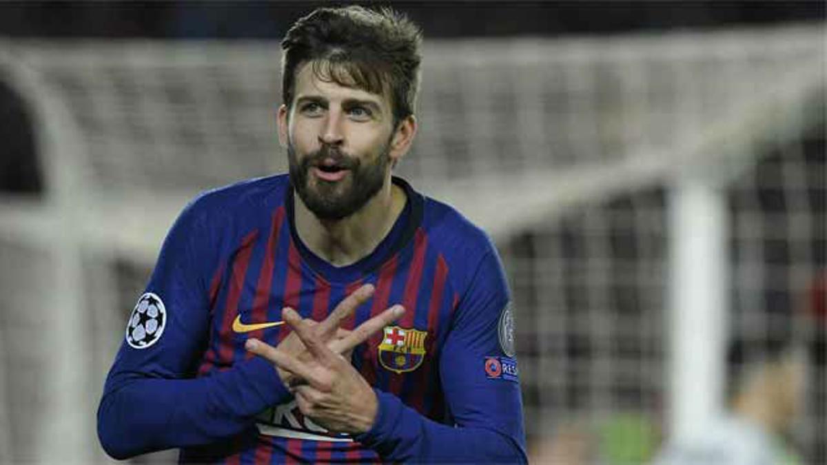 Piqué se sumó a la fiesta con el cuarto gol al Lyon