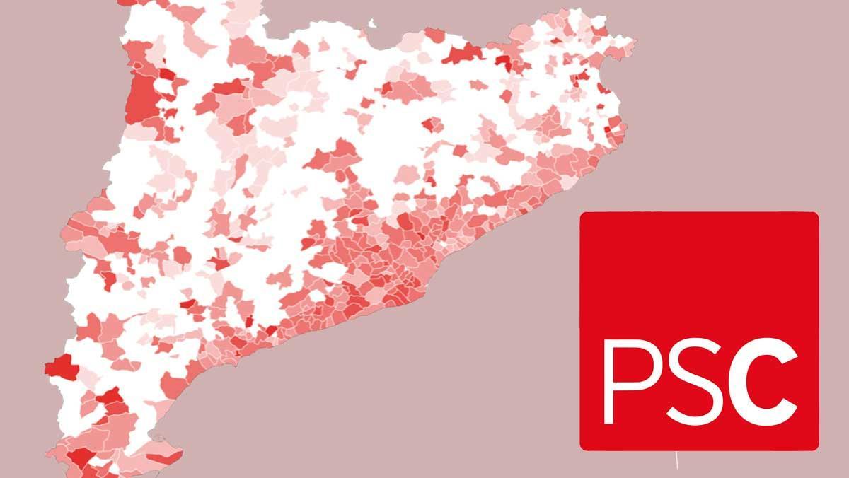 Mapa | Aquí se la juga el PSC en les eleccions municipals a Catalunya