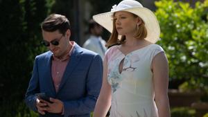 Kieran Culkin (Roman) y Sarah Snook (Shiv) en el capítulo final de la tercera temporada de ’Succession’.