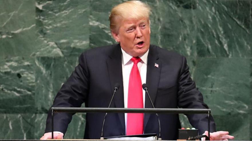 Trump, en plena intervención.