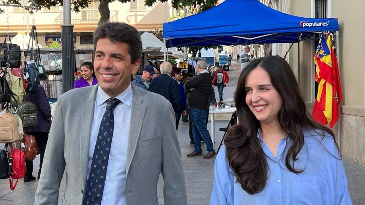 Carlos Mazón en Paterna junto a Sara Palma, candidata a la alcaldía por el PP