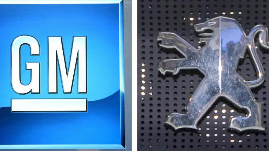 Logotipos de GM y Peugeot.