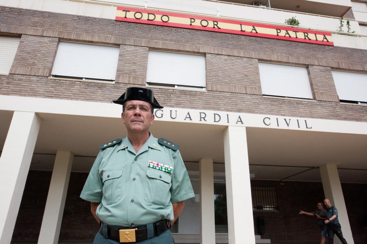 Ángel Gil Redondo, en el cuartel.