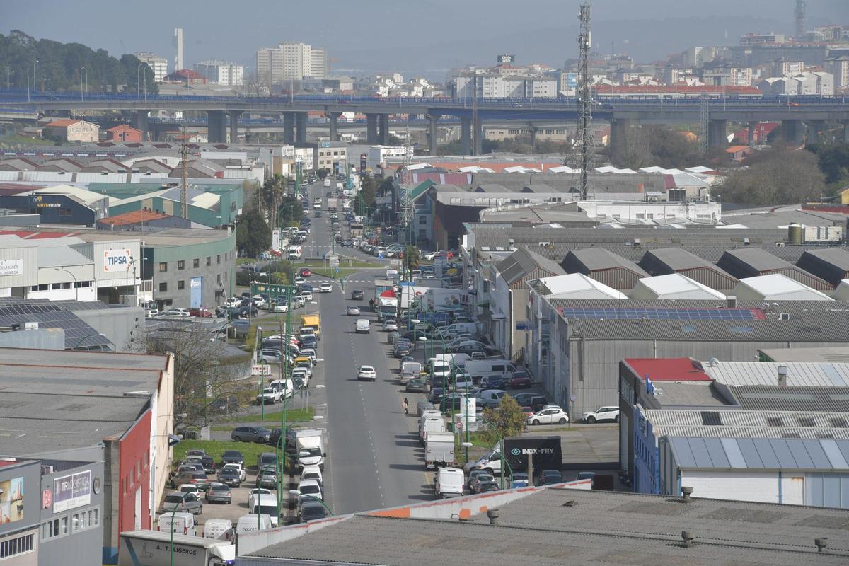 Vista aérea del polígono de Pocomaco.