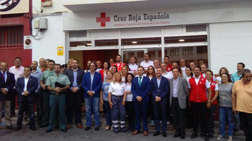 Acto de presentación de la nueva sede de la Cruz Roja en Gáldar, ayer.