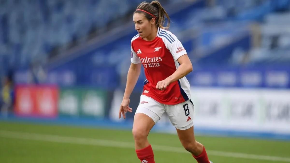 Mariona Caldentey, durante el Leicester - Arsenal de la WSL