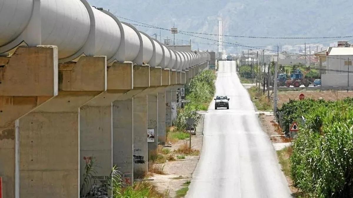 Imagen de una de las conducciones del Trasvase Tajo-Segura.