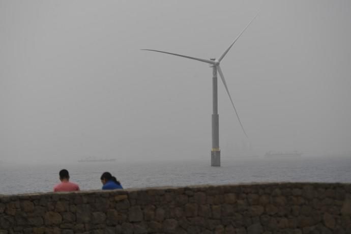 24-02-20 LAS PALMAS DE GRAN CANARIA. DIFERNETES LUGARES. LAS PALMAS DE GRAN CANARIA. METEOROLOGIA. Calima.    Fotos: Juan Castro.