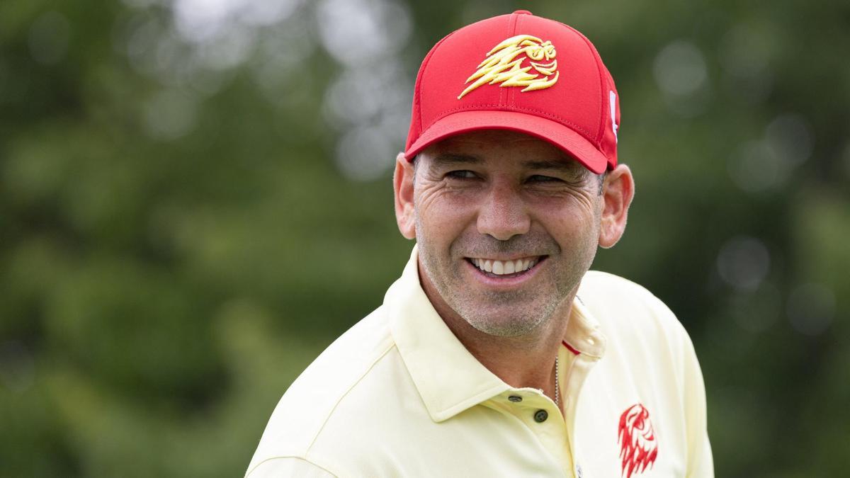 Sergio Garcia disputando un torneo previo al US Open