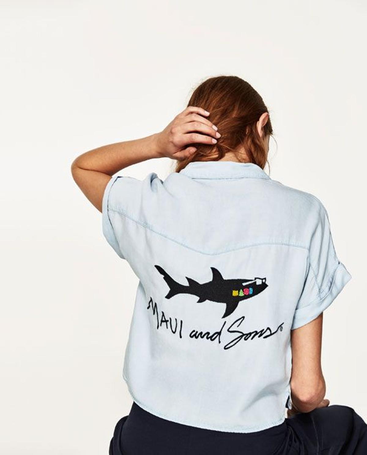 Colaboración de Zara con Maui and Sons: camisa de manga corta