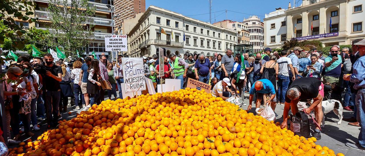 Un momento de la concentración de ayer en la plaza de la Montañeta de Alicante