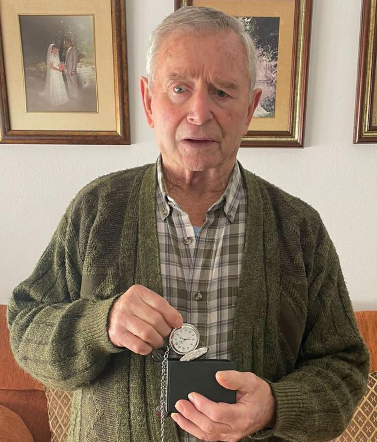 Bimenes homenajea en Piñera a Cecilio Marcos, su minero más veterano