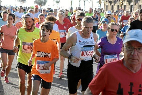 Start der Läufer beim Palma de Mallorca Marathon