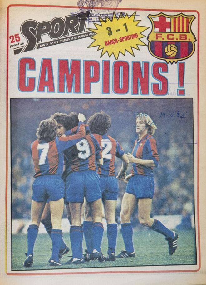 1981 - El Barça gana la Copa del Rey tras vencer al Sporting