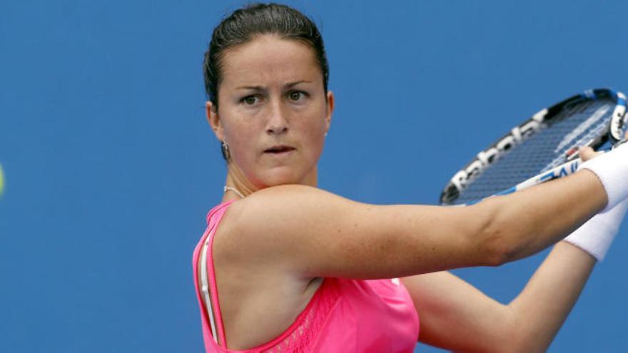 Lara Arruabarrena, durante el Abierto de Australia.