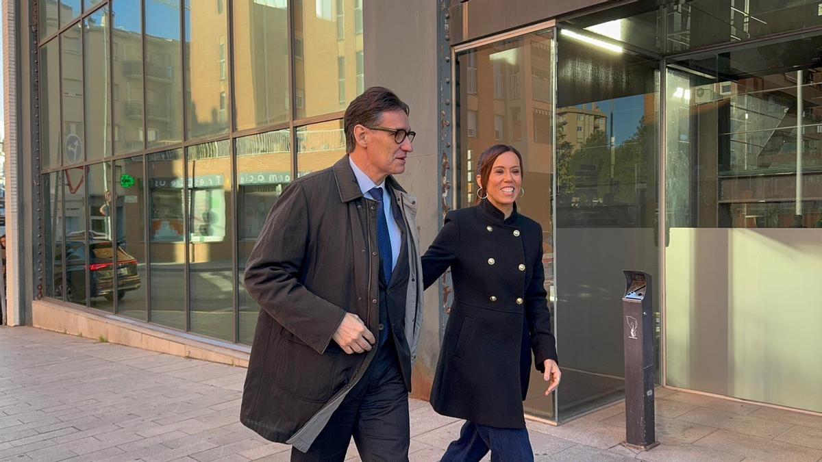 El presidente Salvador Illa con la alcaldesa de Sabadell Marta Farrés