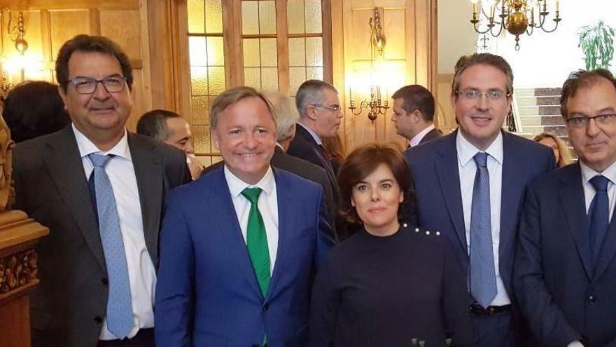 Encuentro del subdelegado del Gobierno y de Moragues con Soraya Sáenz de Santamaría