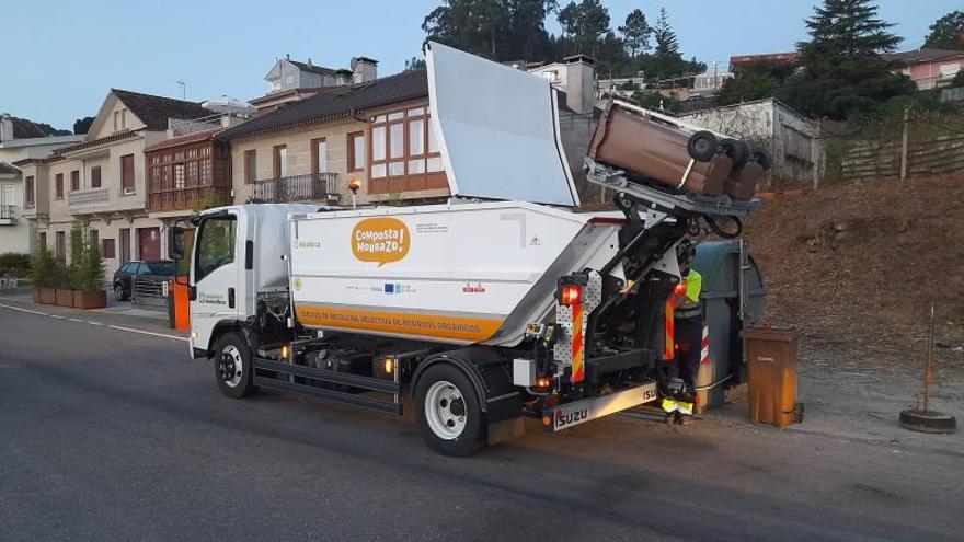 Camión de la Mancomunidade para recogida de biorresiduos.   | // FDV