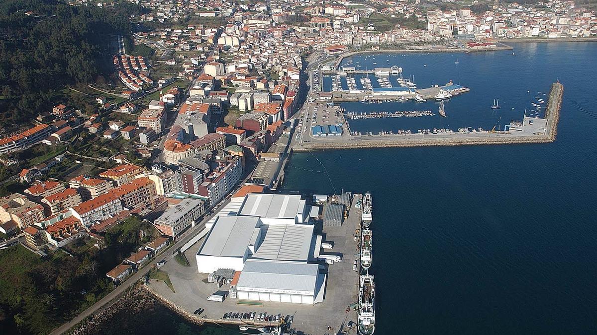 Una imagen aérea de Cangas.