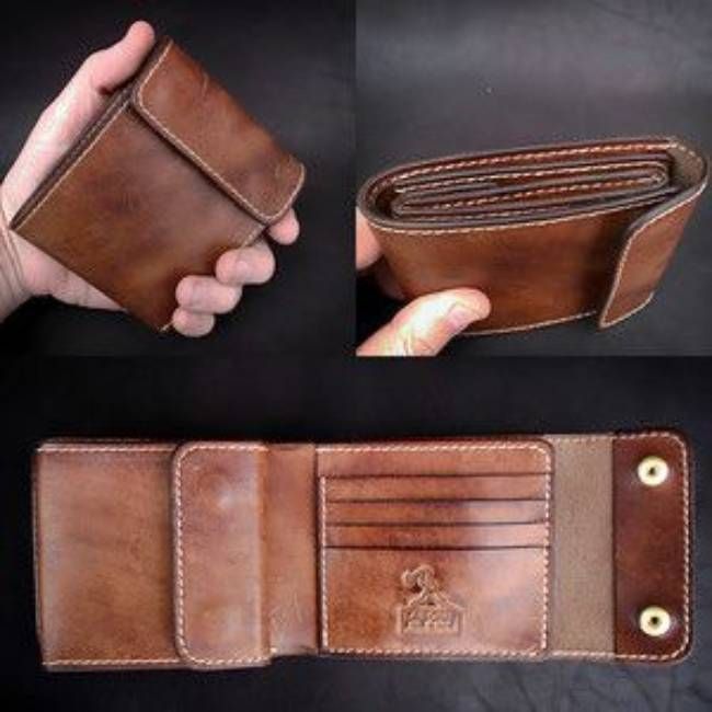 Cartera de cuero DIY