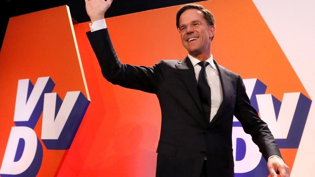 Rutte celebra la victoria