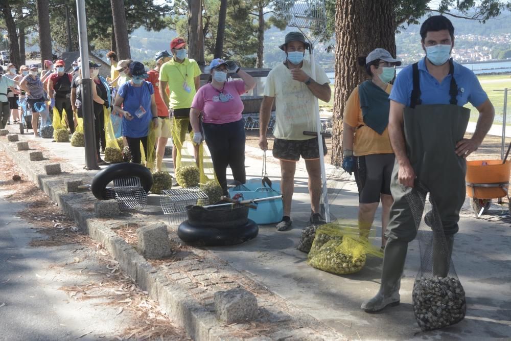 El marisqueo regresa a la ría de Pontevedra tras cuatro meses de parón