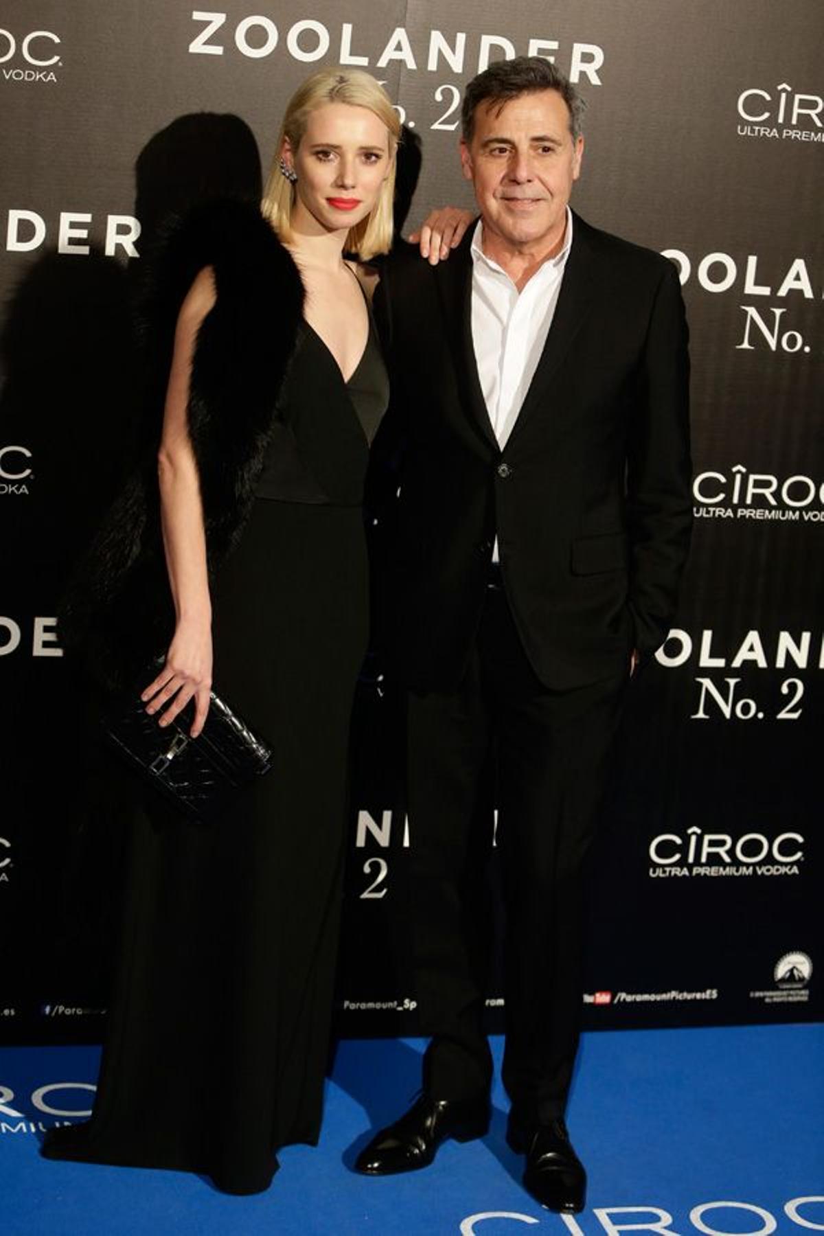 Lulú Figueroa con Ángel Schlesser en el estreno de 'Zoolander 2' en Madrid