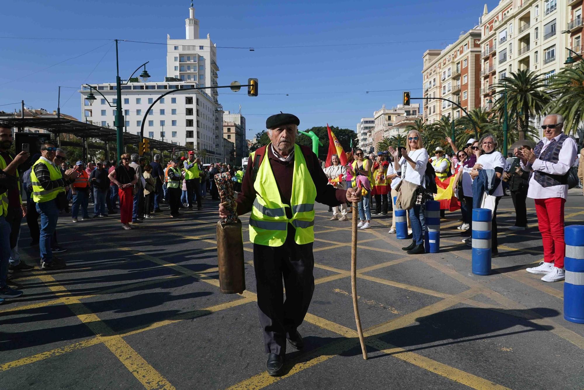 Málaga volvió a llenarse de tractores este miércoles