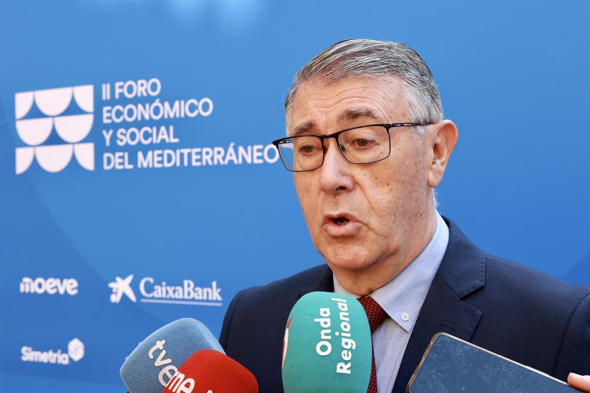 Mario Urrea, presidente de la CHS, durante su intervención en el Foro Económico y Social del Mediterráneo