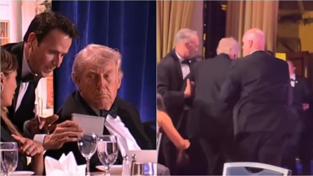 Así fue el momento en el que informan a Trump del tiroteo