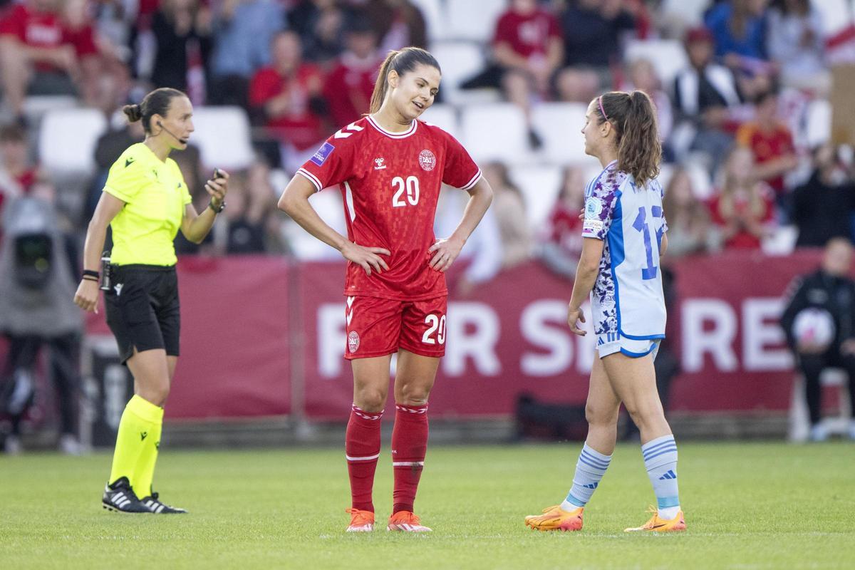 Dinamarca - España, partido de clasificación para la Eurocopa femenina, en imágenes.