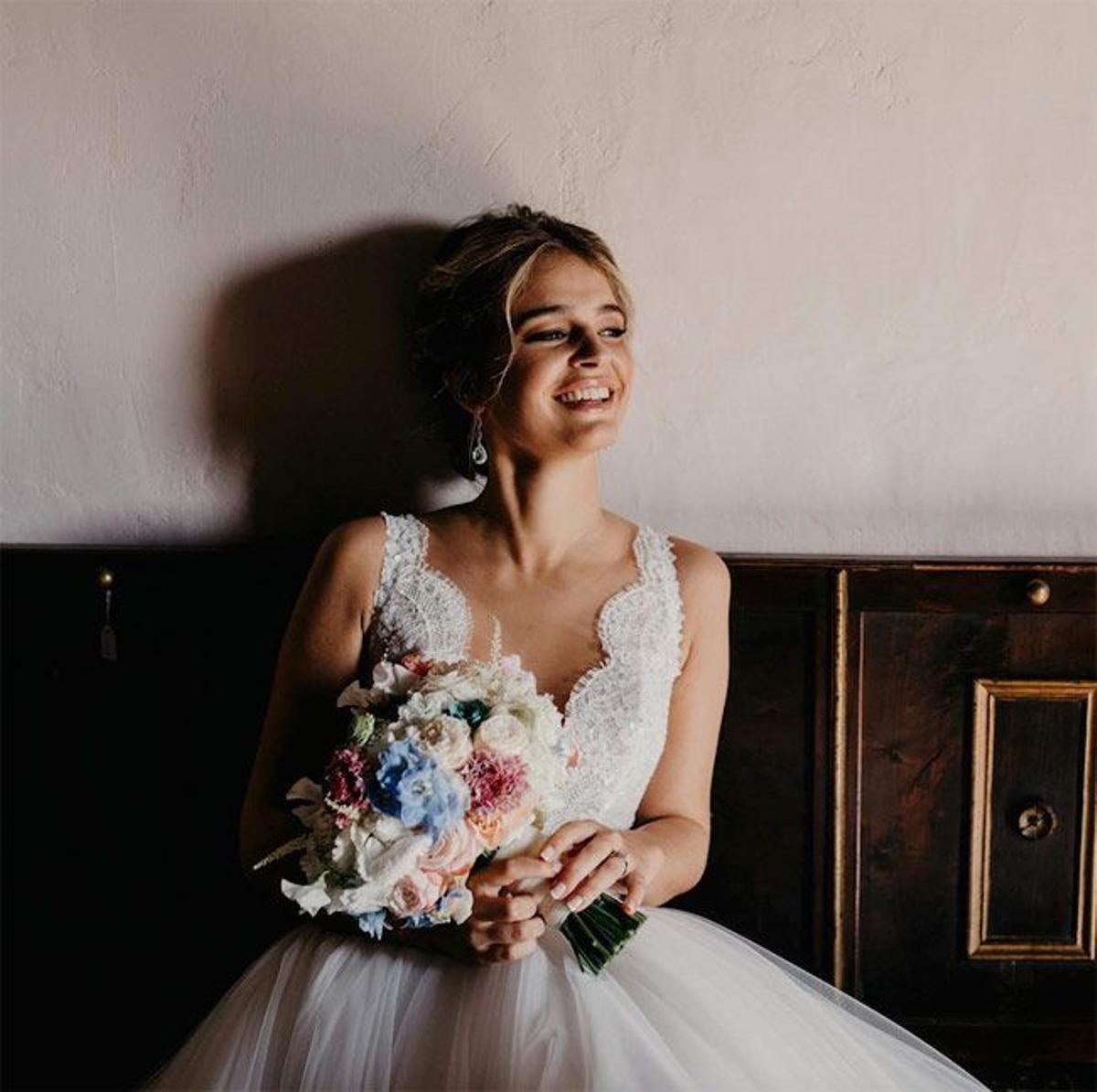 El vestido y el ramo de la novia