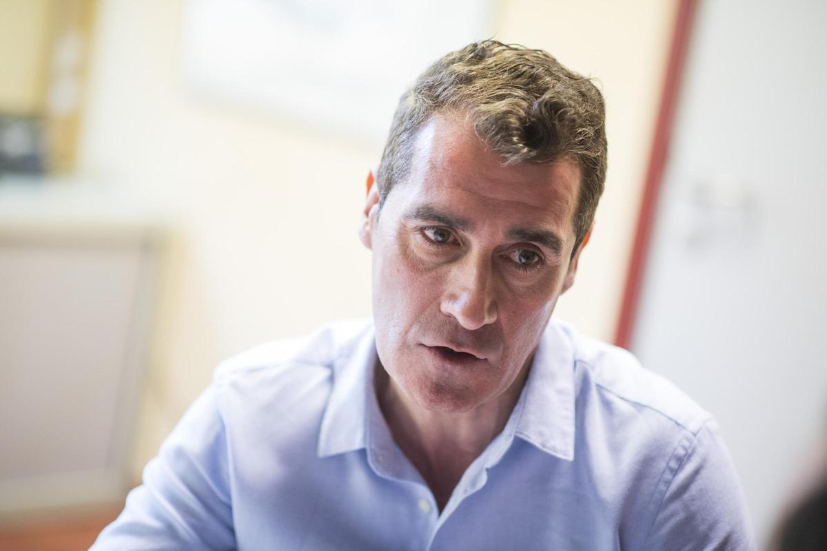 Sergio Pérez Martín, durante la entrevista con este diario en la sede central de El Periódico Extremadura.