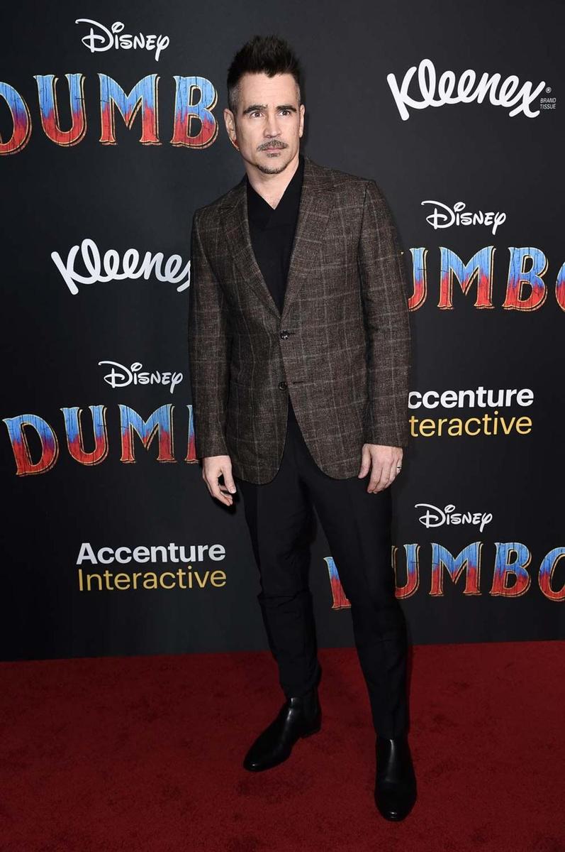 Colin Farrell, elegante, en el estreno de 'Dumbo'