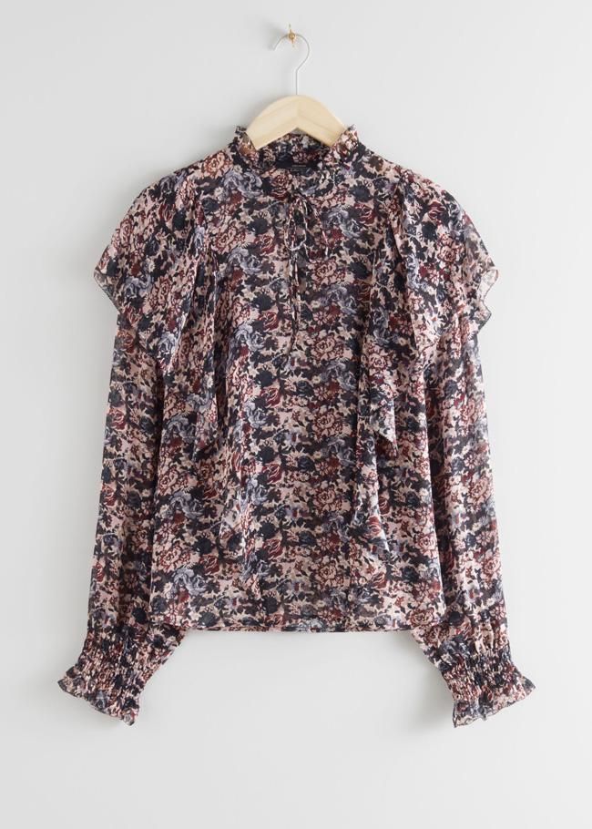 Blusa estampada con volantes, de & Other Stories