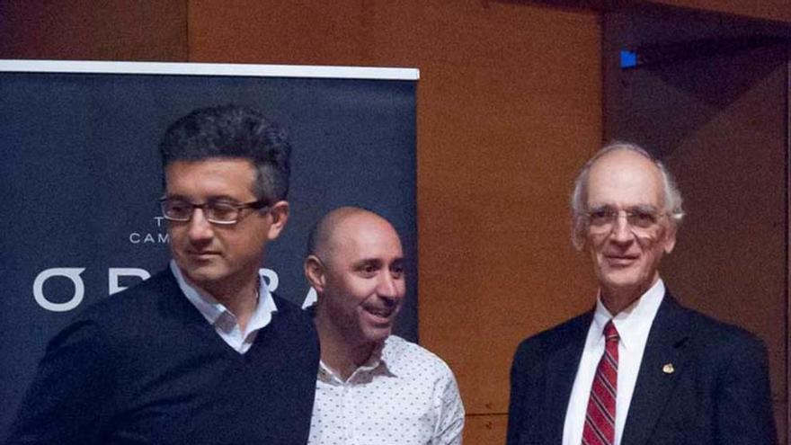 Por la izquierda, Pablo Ros, Javier Menéndez y Jaime Martínez.