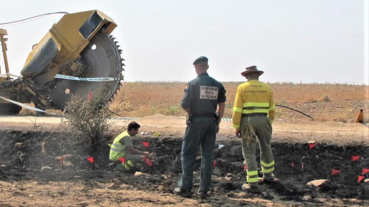 La Guardia Civil investiga a siete personas por provocar de forma accidental el incendio de Villaseco, Almaraz y Zamora.