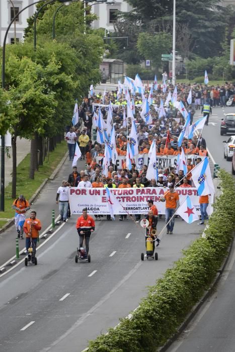 Manifestación de Alcoa en A Coruña