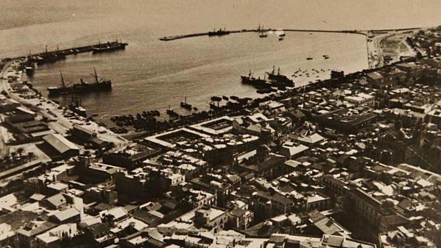 Vista de Alicante en los tiempos de la gripe de 1918.