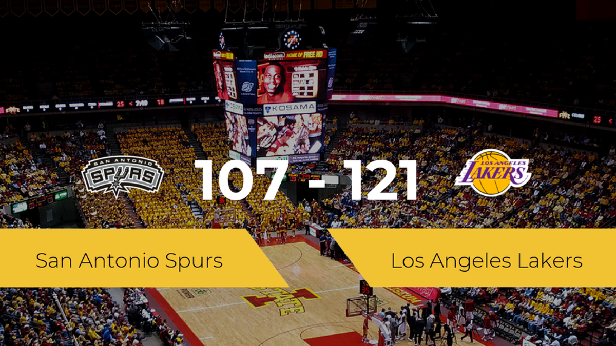 Los Angeles Lakers se impone a San Antonio Spurs por 107-121
